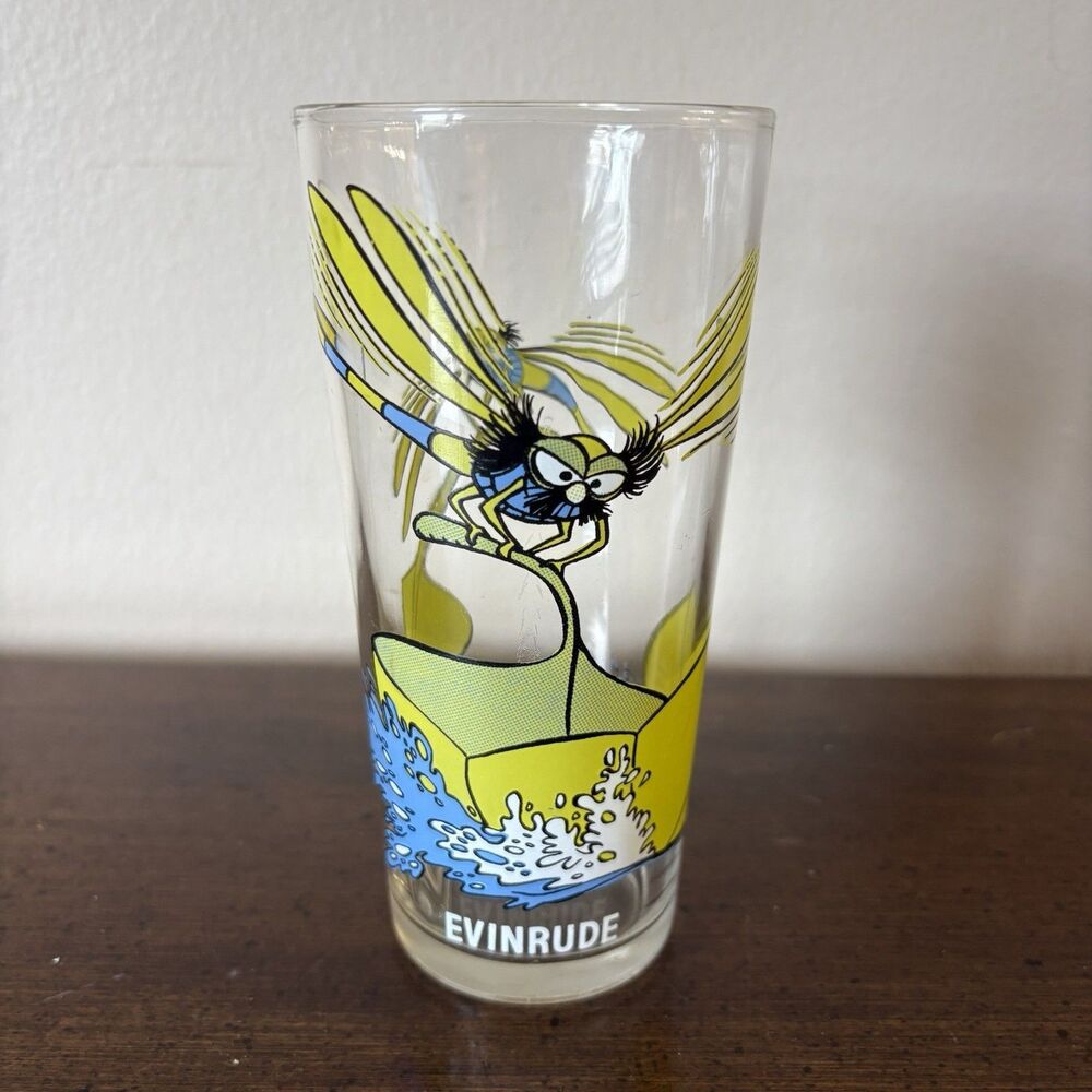 1977 Pepsi The Rescuers Evinrude Dragonfly Glass Disney Collector Series Bright